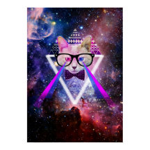 Gato de galaxia hipster