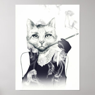 Póster Gato de glamour