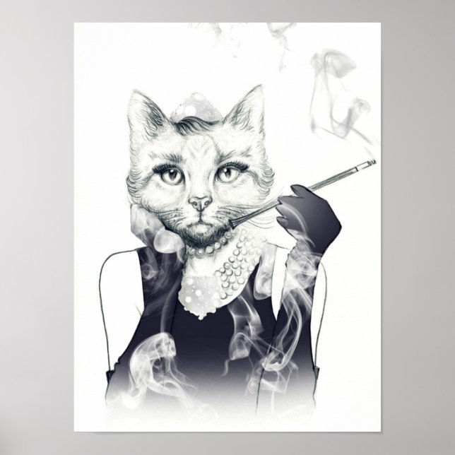 Póster Gato de glamour (Frente)