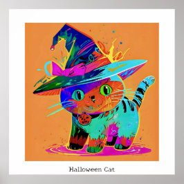 Póster Gato de Halloween