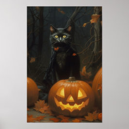 Póster Gato de Halloween
