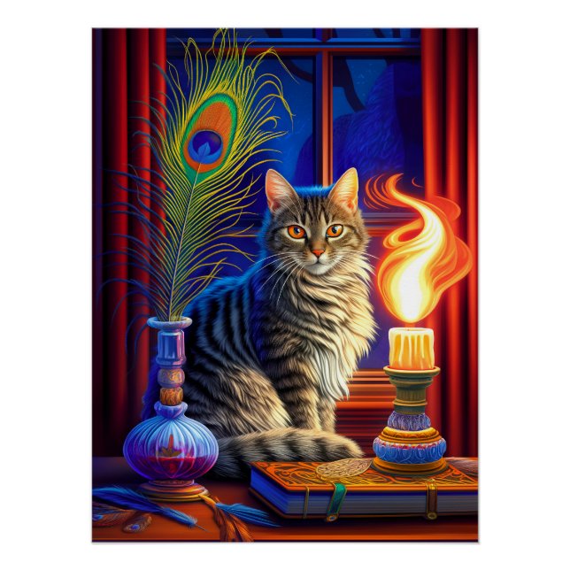 Póster Gato de Halloween (Anverso)