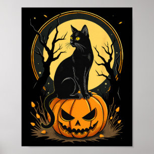 Póster Gato de Halloween Fomnio Fall Trompecabezas Gato