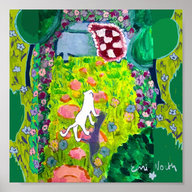 Póster Gato de jardín (Frente)