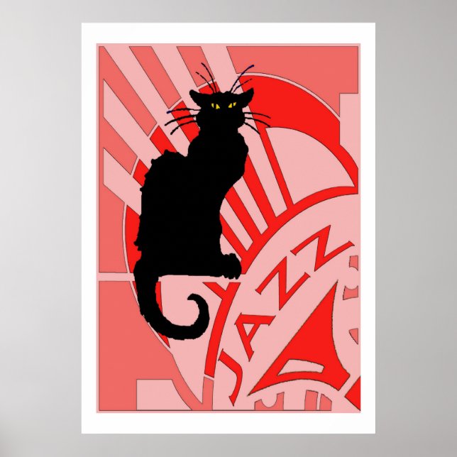 Póster Gato de jazz (Frente)