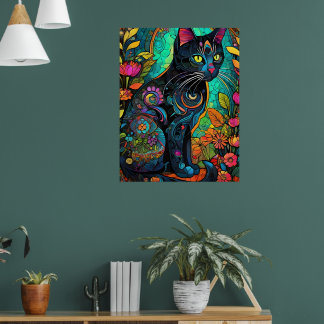 Póster Gato de joyas