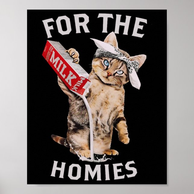 Póster Gato De Leche Para Los Hogares (Frente)