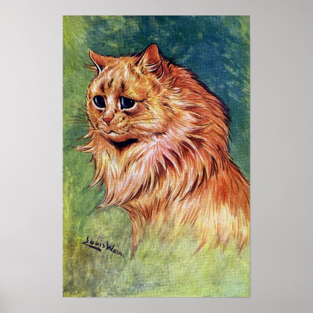 Póster Gato de Marmalade con ojos azules (Frente)