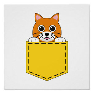 Póster Gato de Mascota de bolsillo