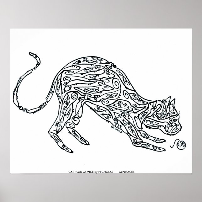 Póster GATO de MICE de NICHOLAS MINI... (Frente)