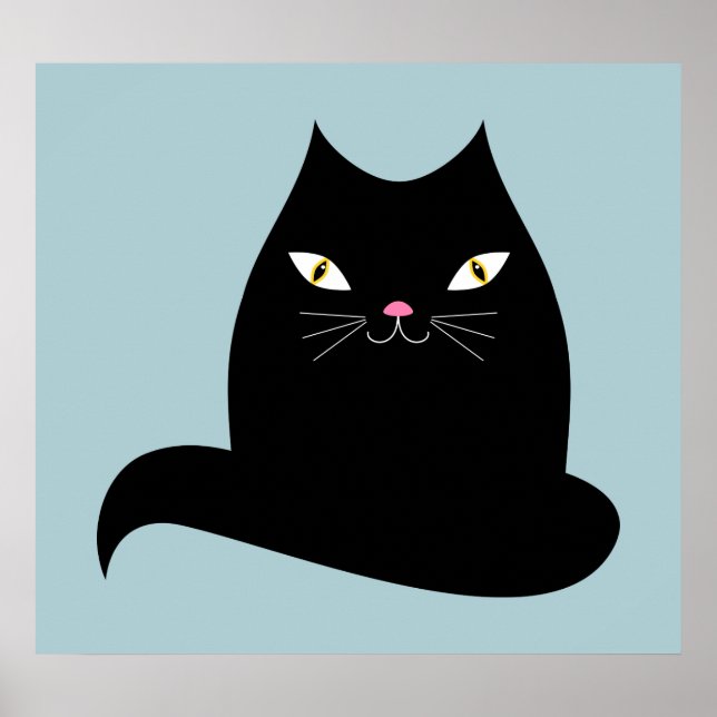 Póster Gato de nariz rosada (Frente)