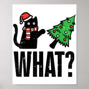 Póster Gato de Navidad derribando árbol de Navidad Divert