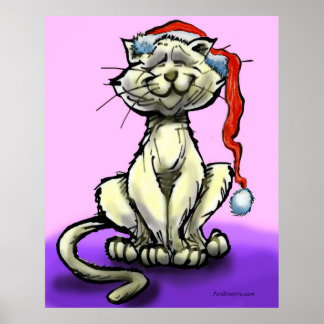 Póster Gato de navidades