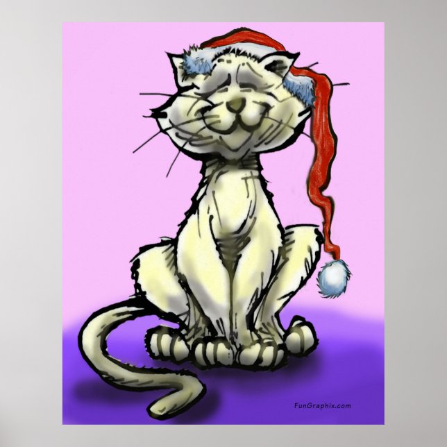 Póster Gato de navidades (Frente)