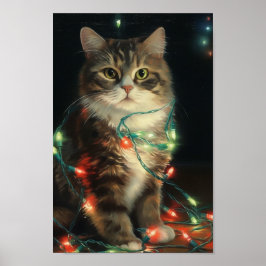 Póster Gato de navidades