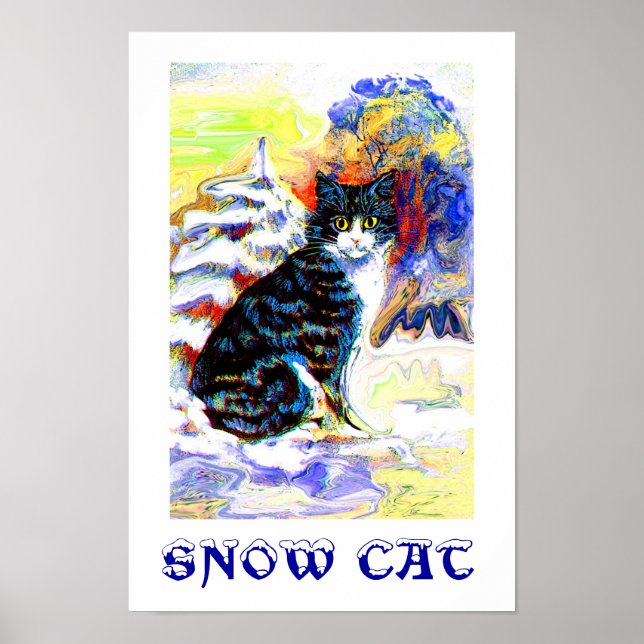 PÓSTER GATO DE NIEVE (Frente)