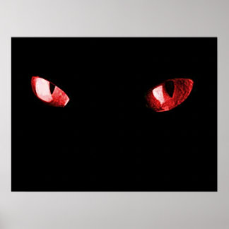 Póster Gato de ojos rojos