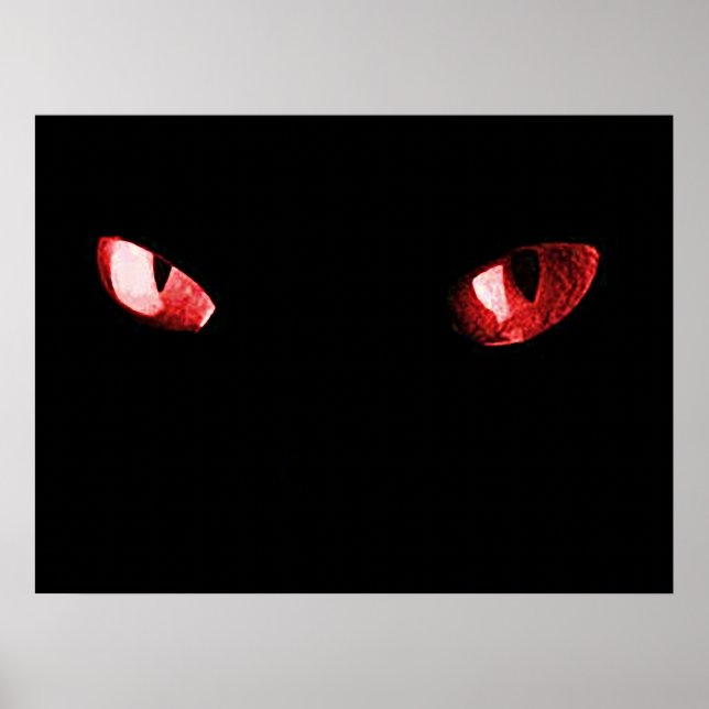 Póster Gato de ojos rojos (Frente)