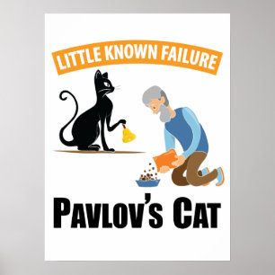 Póster Gato de Pavlov - Psicología divertida