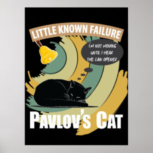 Póster Gato de Pavlov - Psicología divertida