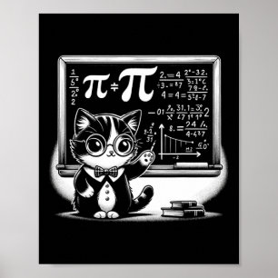 Póster Gato De Pi Day Para Niños Hombres Mujeres Profesor