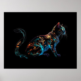 Póster Gato de plasma
