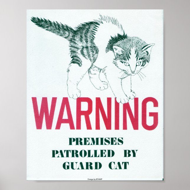 Póster Gato de protección (Frente)