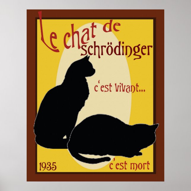 Póster Gato de Schrodinger (Frente)