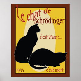 Póster Gato de Schrodinger