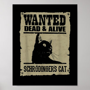 Póster Gato De Schrodingers En Vivo Y Muerto