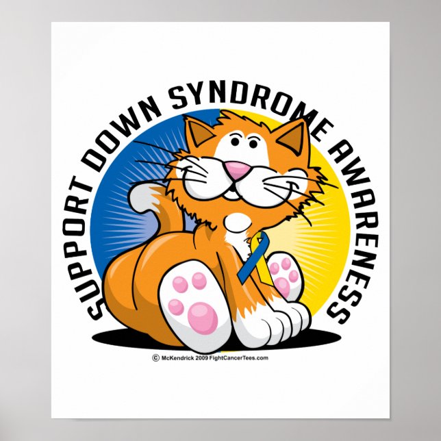 Póster Gato de síndrome de Down (Frente)