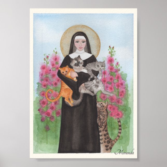 Póster Gato de St. Gertrude Lady Pequeña Miranda (Frente)