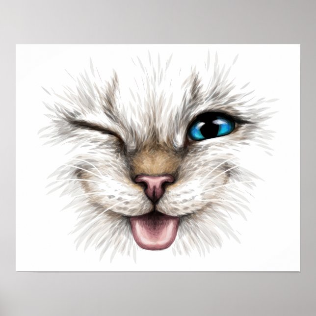 Póster Gato de Winking (Frente)