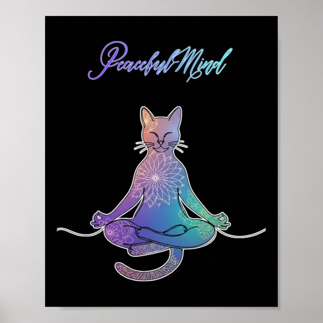 Póster Gato de yoga  (Frente)