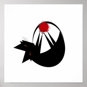 Póster Gato del hilado