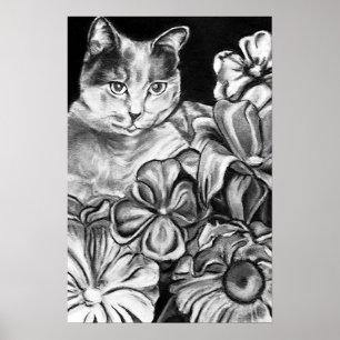 Póster Gato del jardín