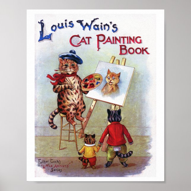 Póster Gato del pintor, Louis Wain (Frente)