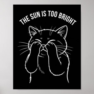 Póster Gato Demasiado Brillante
