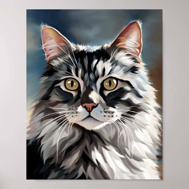 Póster Gato digital 765 (Frente)