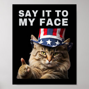 Póster Gato Dilo A Mi Cara Kamala Harris