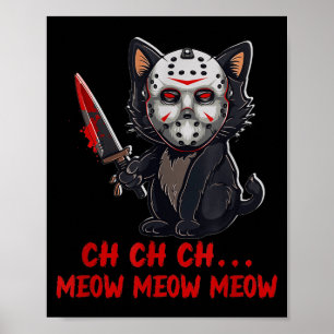 Póster Gato Divertido Animal Terrorífico Película Gatito 