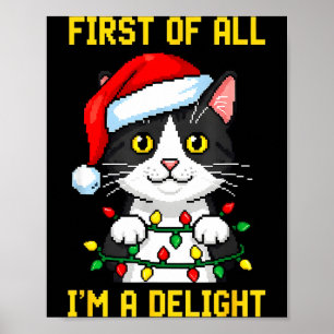 Póster Gato Divertido Ante Todo Soy Un Delight Retro Gami