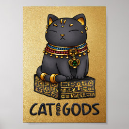 Póster Gato egipcio, Dios mío, gato basto son dioses