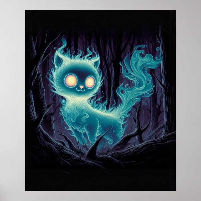 Póster Gato embrujado encantado (Frente)