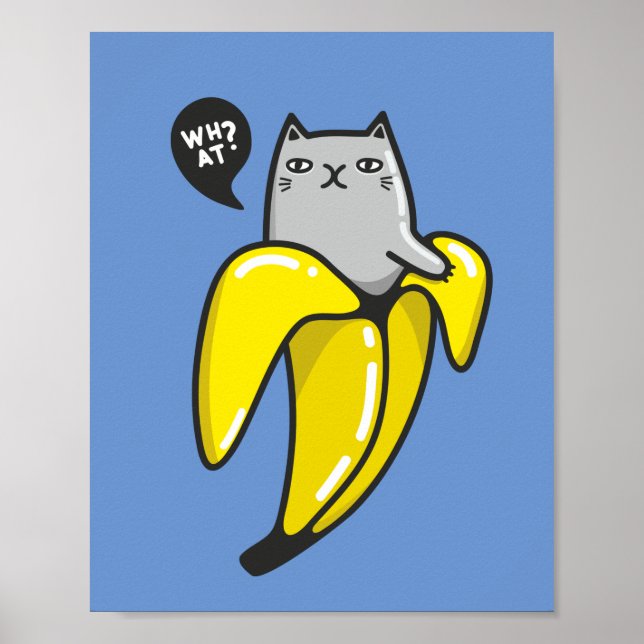 Póster Gato en banana (Frente)