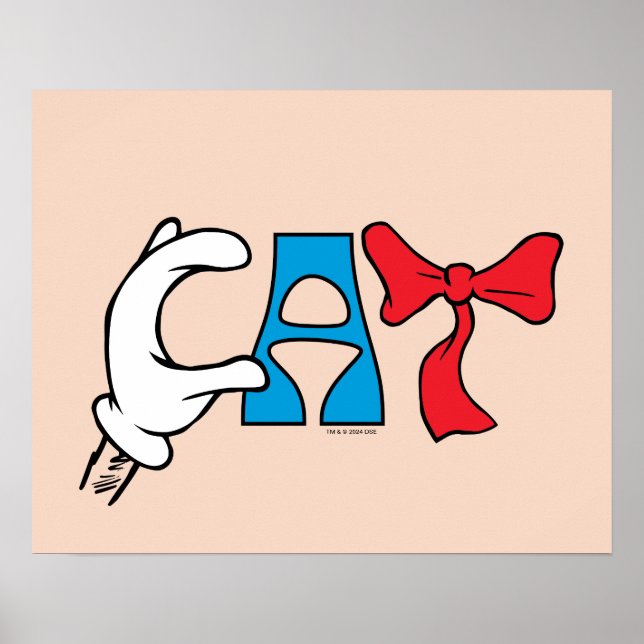 Póster Gato en el Gorra | Texto del gato (Frente)