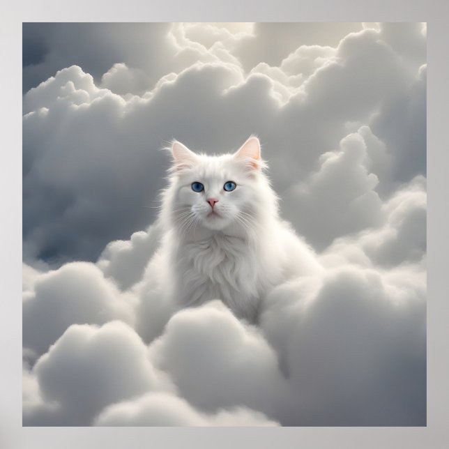 Póster Gato en las nubes (Frente)
