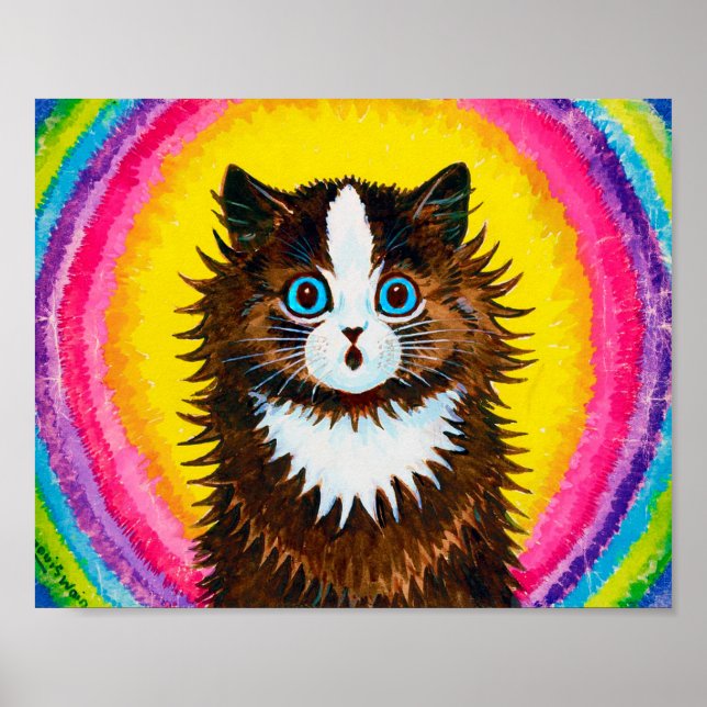 Póster Gato en un arcoiris, Louis Wain (Frente)