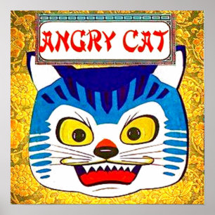 Póster Gato enojado