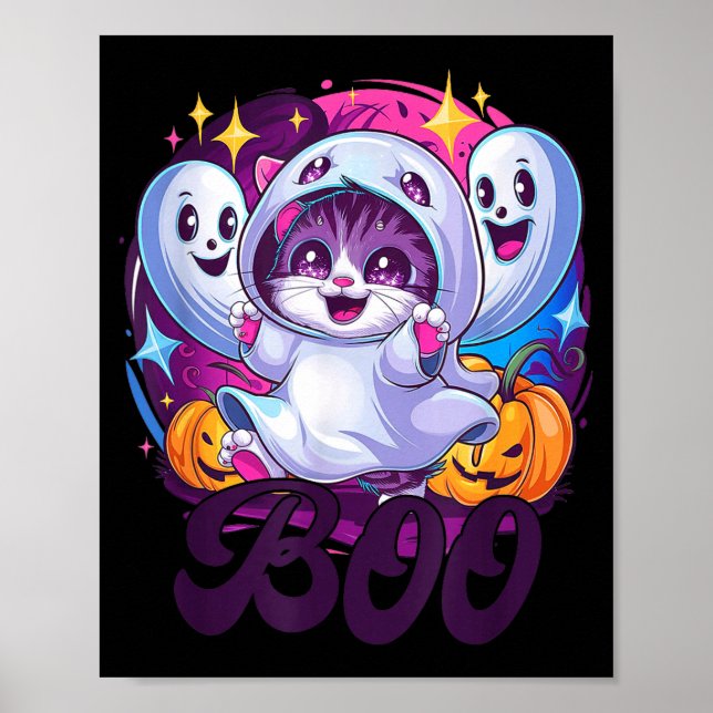 Póster Gato fantasma Boo  (Frente)